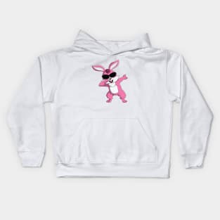 Bunny with glasses Kids Hoodie